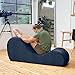 Avana Sleek Chaise Lounge for Yoga, Stretching, Relaxation-Made in The USA, 60D x 18W x 26H Inch, Ink Blue