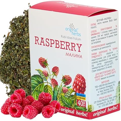 RASPBERRY LEAF TEA - 100% Pure & Natural, Wild-Crafted, Loose Leaf Herbal Tea - 40g - Original Herbs Cover