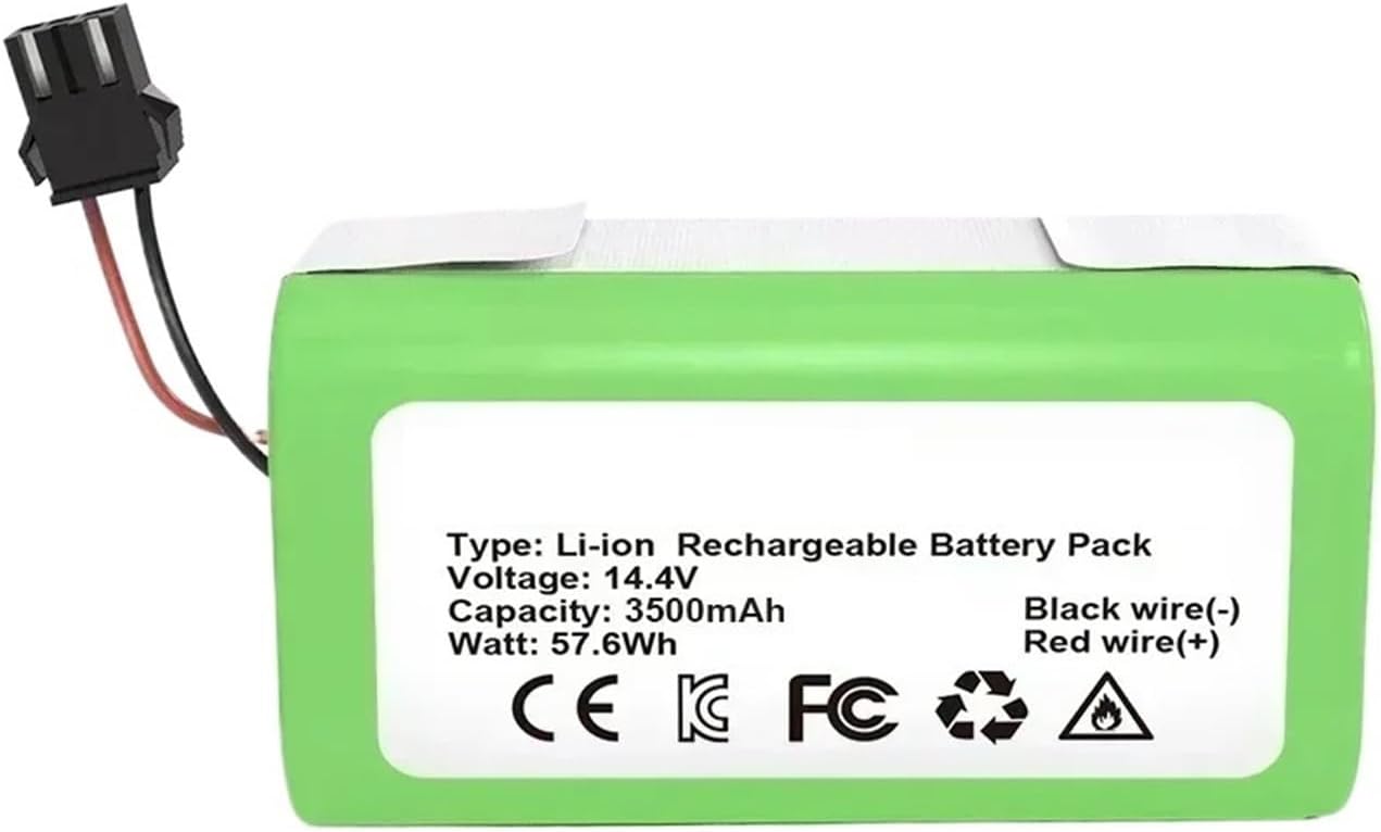 14.4V 4.0Ah Li-ion Battery, Compatible For Cecotec,Compatible For Conga, Excellence 950 990 1090,Compatible For Ecovacs,Compatible For Deebot, DN621 601/605(3200mAh 1pcs)