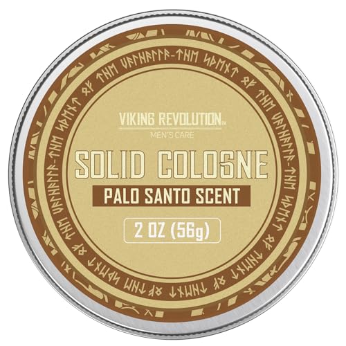 Viking Revolution Palo Santo Mens Solid Cologne Men 2 Oz - Men Solid Perfume with Palo Santo Cologne for Men - Balm Cologne for Mens Cologne Balm Travel Cologne Wax (1 pack, Palo Santo)