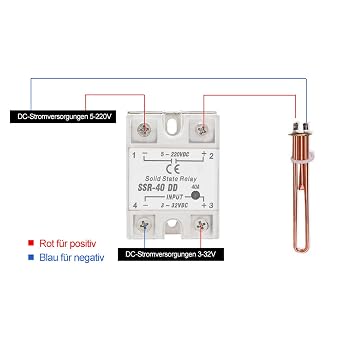2pcs 40A SSR Solid State Relay DC Control Relay Modules Input DC 3V-32V Output DC 5V-220V