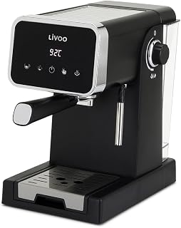 Livoo - Macchina caffè espresso DOD218N - 20 bar, 1100W, accessori inclusi