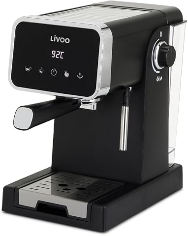 Livoo - Macchina caffè espresso DOD218N - 20 bar, 1100W, accessori inclusi
