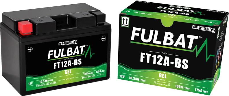 FT12A-BS FULBAT YT12A-BS - Batería de gel lista para usar RSV4 Tuono 1000 Tornado 900 ER-6N 650