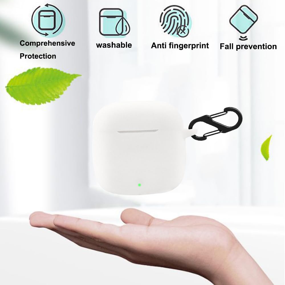 Silikonowe etui do Huawei FreeBuds SE2, odporne na uderzenia etui ochronne i skóra, etui ochronne do Huawei FreeBuds SE 2 z breloczkiem (białe)