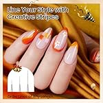 Beetles Nail Art Brushes 8pcs – Crystal Nail Art Tools 5pcs Double-headed Nails Dotting Tool, 3pcs Striping Liner Brushes for Nails with Pearls Bowknot Stickers, DIY Home Salon Manicure Design Tools - Image 3
