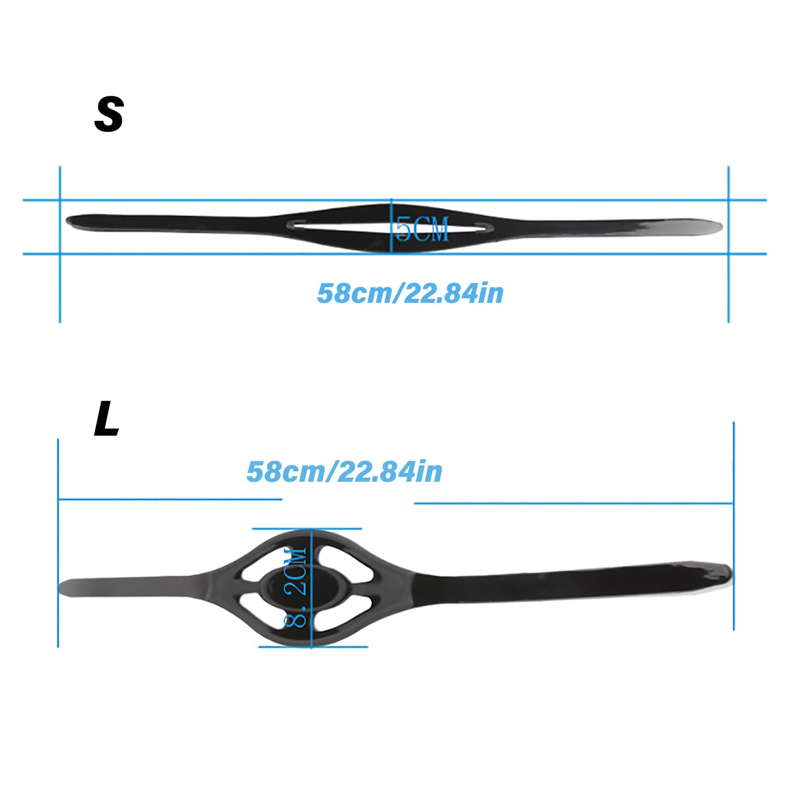 Cinturino in silicone per facciale subacquea, nuoto, snorkeling, immersioni, visiera, ricambio per snorkeling