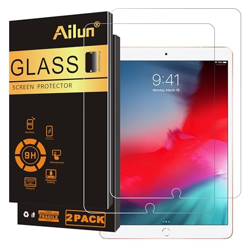 Image of Ailun 2Pack Screen Protector for iPad Pro 10.5 2017 iPad Air 3 2019 10.5 Inch Tempered Glass 9H Hardness Apple Pencil Compatible Ultra Clear Anti Scratch Case Friendly