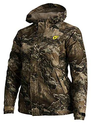 Scentblocker Women'S Sola Drencher Lightweight Breathable Waterproof Hooded Camo Hunting Jacket thumb #2