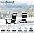 MXIMU Modern Adirondack Chairs Set of 4 Weather Resistant with Cup Holder Oversize Plastic Fire Pit Chairs Plastic Outdoor Chairs for Firepit Area Seating (Black)