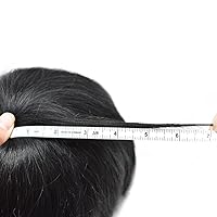 Vista 6 de Toupee - Sistema de reemplazo de piezas de cabello humano real, encaje suizo suave frontal para hombre, nudo blanqueado, línea capilar natural