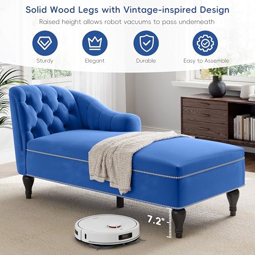 Sillón Plegable Terciopelo Azul miniatura 5