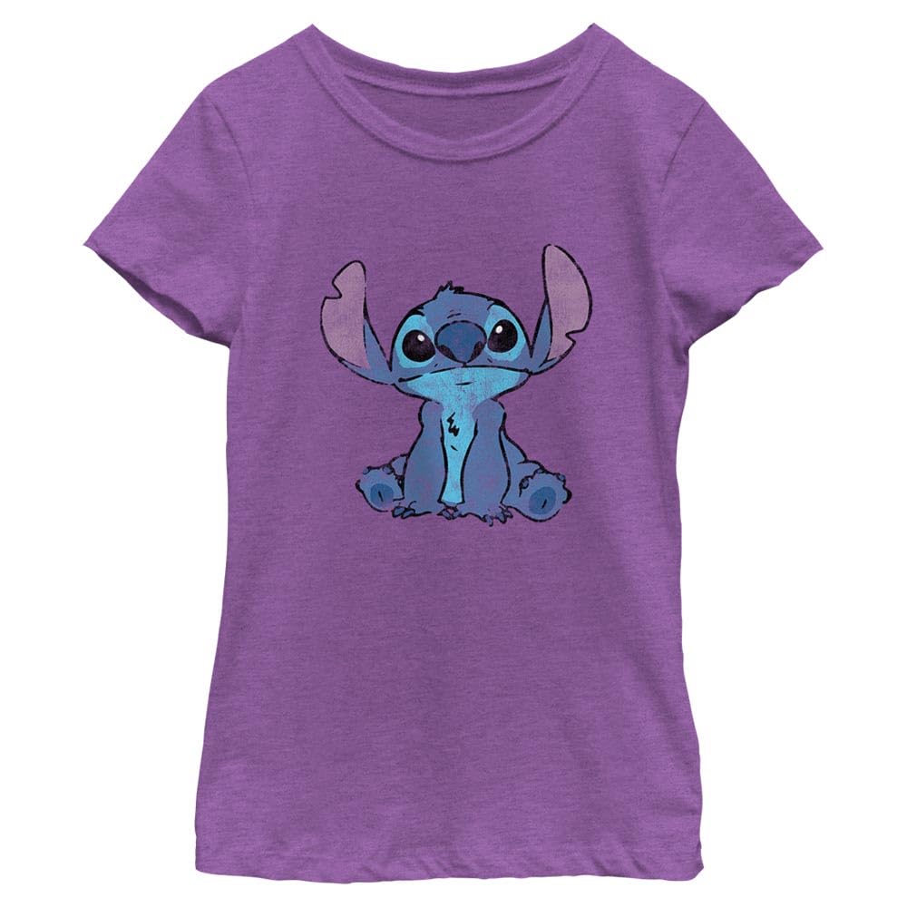 Disney Simply Lilo and Stitch Shirt for Girls, Solid Crew Tee