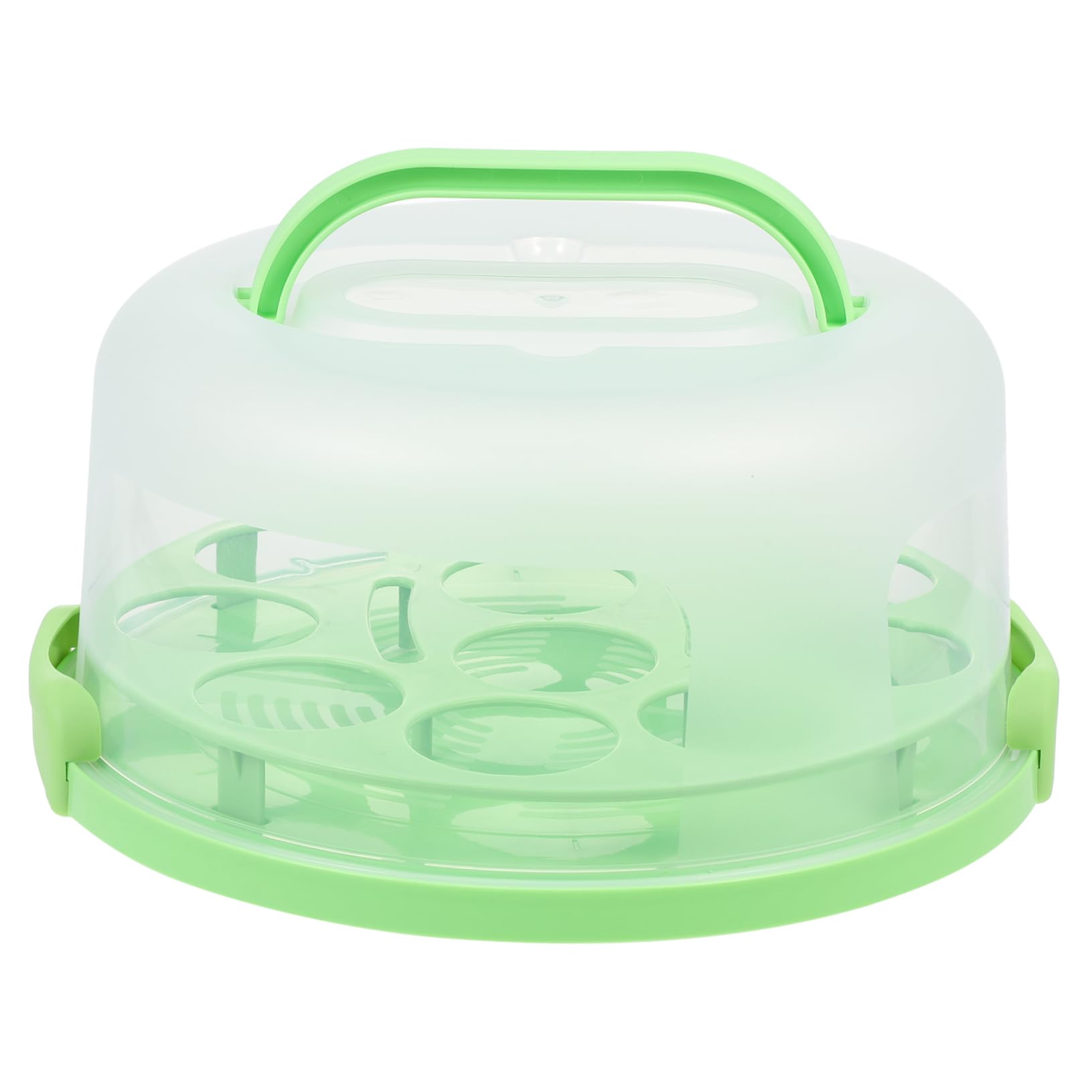 PRETYZOOM 10-inch Reusable Cake Box with Handle Bakery Box for Mini Cakes Clear Transparent Carrier for Safe Transport