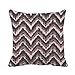 Funda de Almohada de Tiro Patrón de Zigzag Gris Chevron Zig Zag Color de Cuarzo Rosa 18x18 Pulgadas Funda de Almohada Funda de Almohada Cuadrada Decorativa para el hogar Funda de cojín