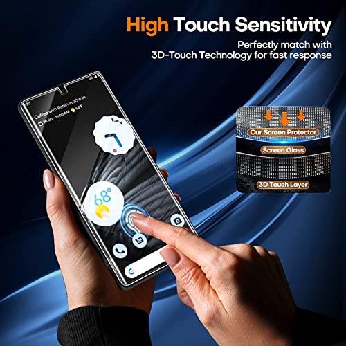 Image of TOCOL 2+2 Pack for Google Pixel 7 Pro Screen Protector -2 Pack Screen Protector (TPU) & 2 Pack Glass Camera Lens Protector, Soft TPU Screen Protector for Pixel 7 Pro, Self-Healing, [Alignment Kit]