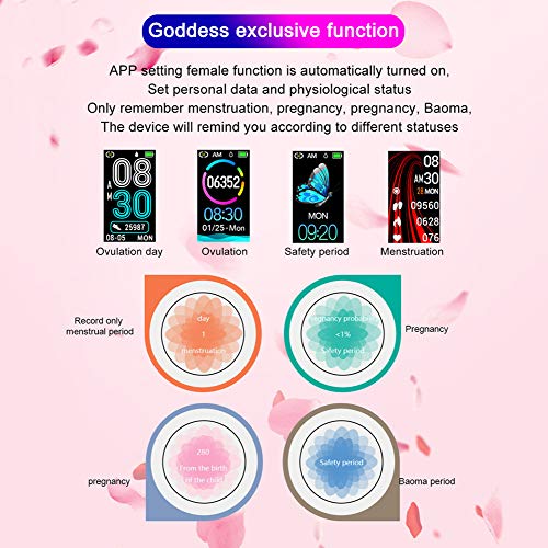 AK12 Nieuwe Multifunctionele Bluetooth Waterdicht Informatie Herinnering Hartslag Fysiologische Cyclus Monitoren Van… - Image 6