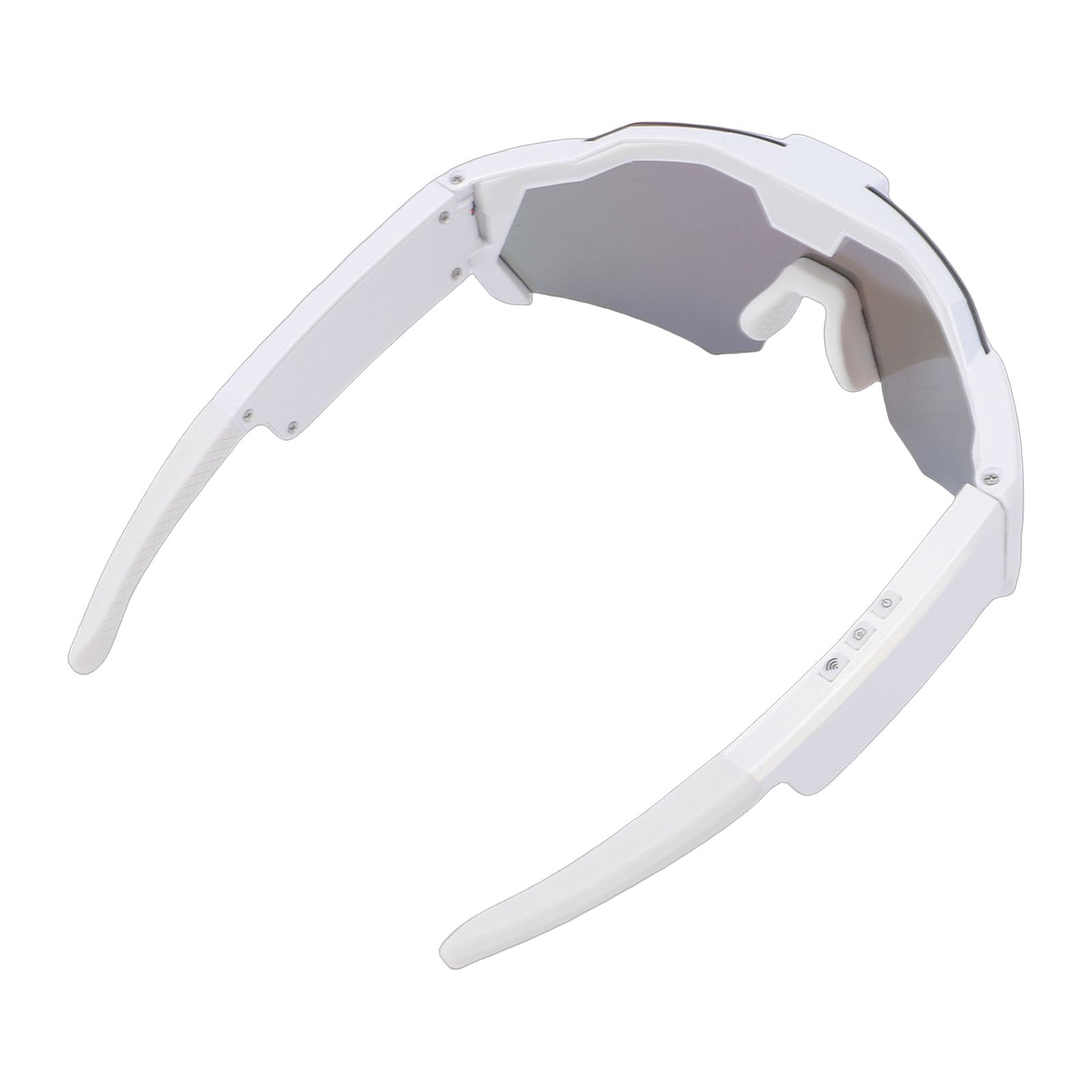 Zunate Occhiali da Ciclismo con Fotocamera, Occhiali Sportivi POV 1080P 12MP con Obiettivo Grandangolare, per Sport All'aria Aperta, Condividi Video Foto Tramite APP