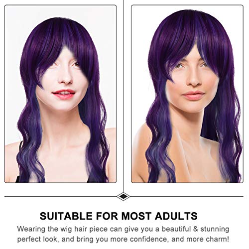 PIXNOR Longo Cacheado GÃ³tico Lolita Harajuku Anime Cosplay Traje de Natal Peruca Multicolor Cabelo