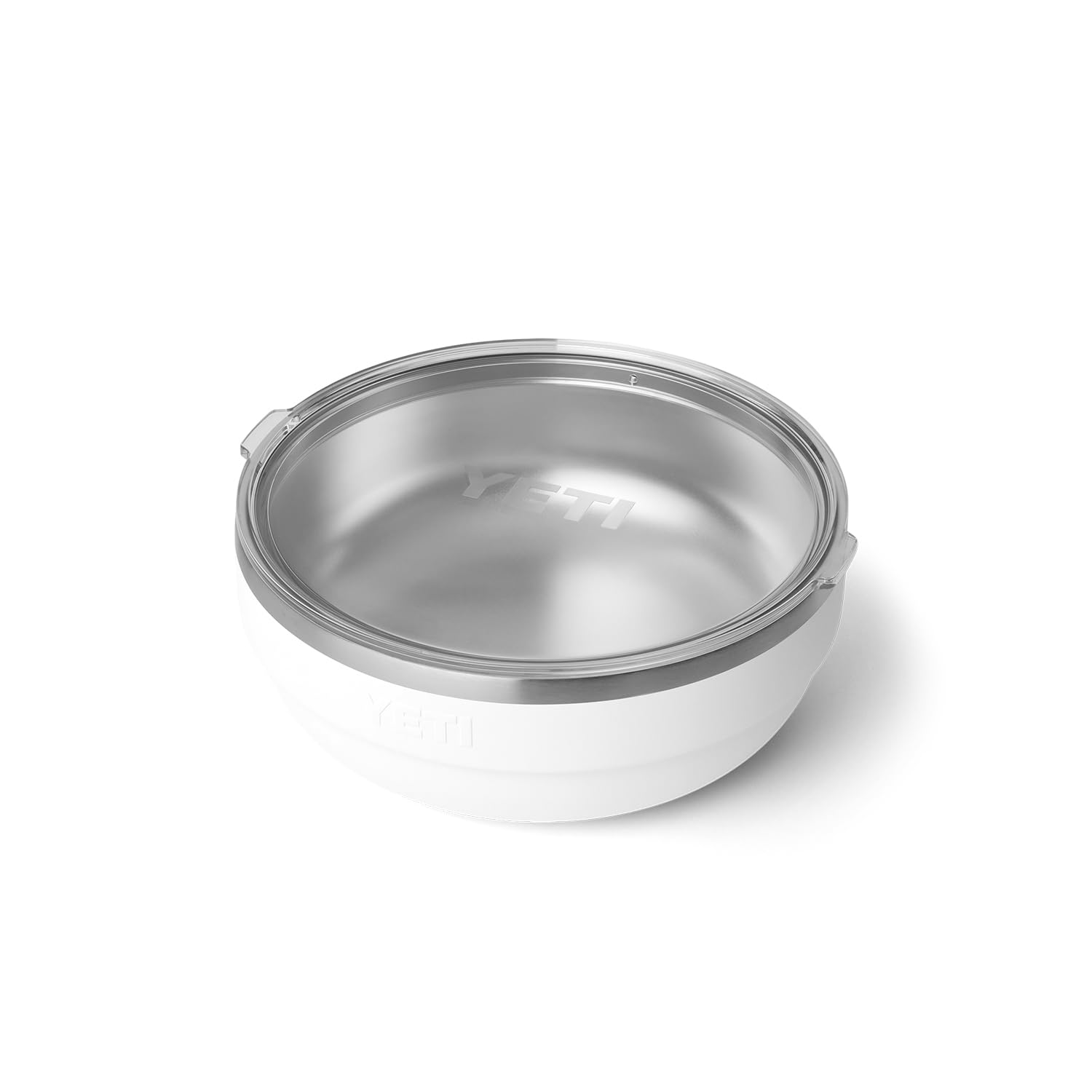 YETI Rambler Low Bowl, Vacuum Insulated, Stackable and Nestable Stainless Steel Bowl with Lid, 3.6 Quart, White