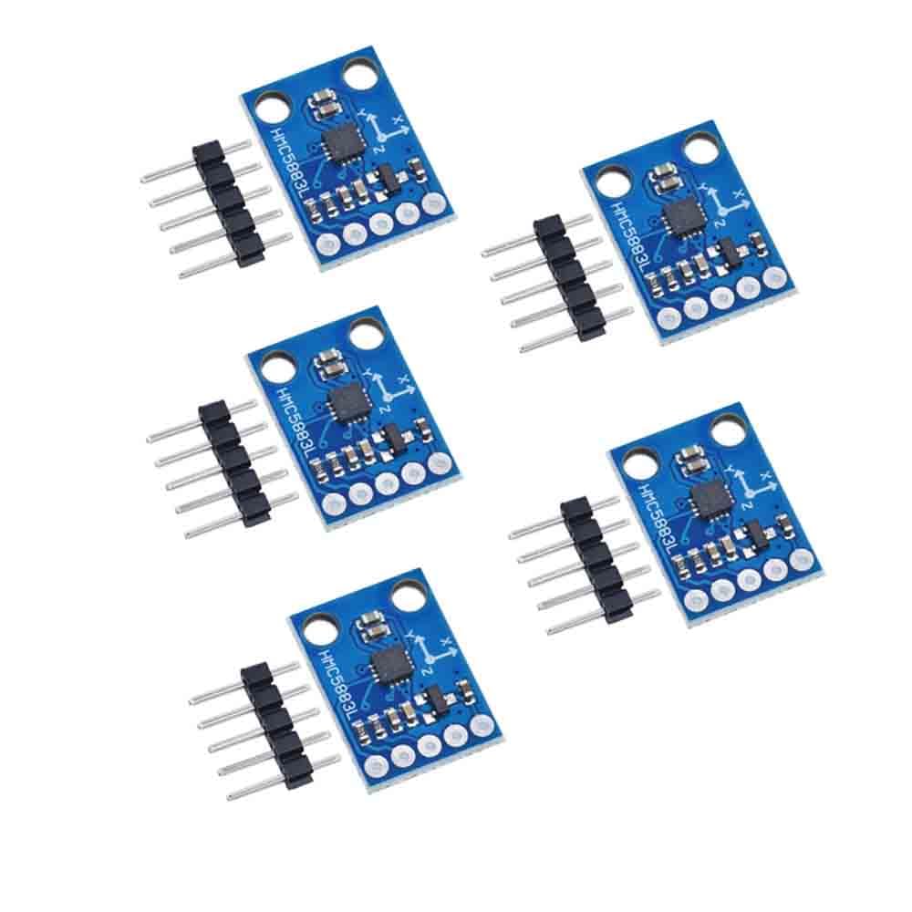 YOURRYONG 5pcs GY-273 HMC5883L Module Three Axis Magnetic Field Electronic Compass Sensor Module