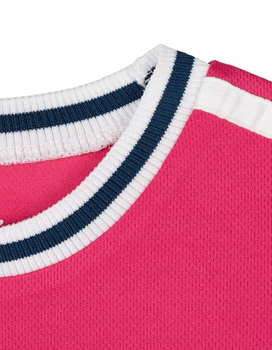 Barbie Toddler Girls' Short Sleeve Mesh T-Shirt Dress Fuchsia Purple 3T - image 3