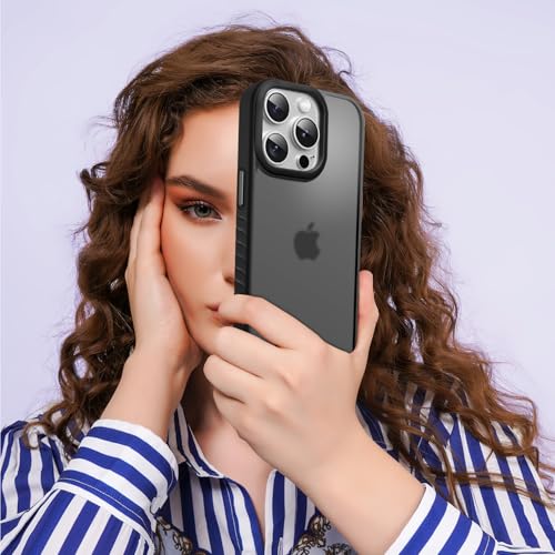 Image of KARWAN️ Shockproof Back Case Cover for iPhone 14 Pro | Camera Protection Bump |Shockproof Back Case Cover for iPhone 14 Pro - Black