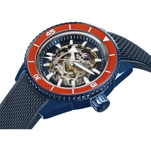 Rado Captain Cook High-Tech Ceramic Skeleton Limited Edition, Men's Luxury Watch, 43mm Navy Blue Ceramic Case, Automatic Movement, 80-Hour Power Reserve, Adult2