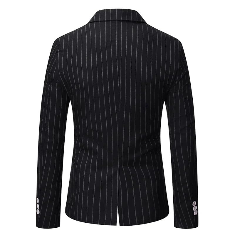 Striped Casual Breasted Suit Slim Fit Jacket3