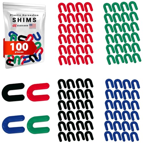 Plastic Horseshoe Shims for Leveling Multipack 1/4, 1/8, 1/16, 1/32-inch