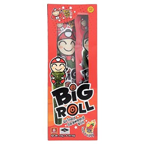 Tao Kae Noi Big Roll Grilled Seaweed 3.6g (Spicy Flavour, 18 Rolls)