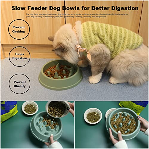 Slow Feeder Dog Bowls Large Or Small Breed-Anti-Slip Dog Food Bowls Or Cat Feeder Food Bowl For Slow Down Eating, Pets Puppy Supplies Dog Gifts Dog Slow Neater Feeder Bowl #TOP4