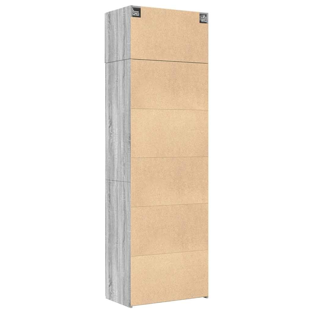 Sonoma - Armario alto (70 x 42,5 x 225 cm), color gris