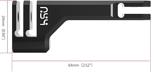 Miniatura 7 de HSU Adaptador de soporte vertical de aluminio con 1/4 "- 20 agujeros para Gopro Hero 13/12/11/10/9/8/7/6/5/4 AKASO Campark Insta360 DJI Osmo Action