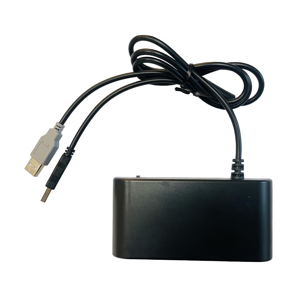 Jerilla Adattatore NGC per Controller GameCube, Convertitore Supporto 4 Controller GC Gamepad Compatibile con Nintendo Wii U/Switch Console/PC