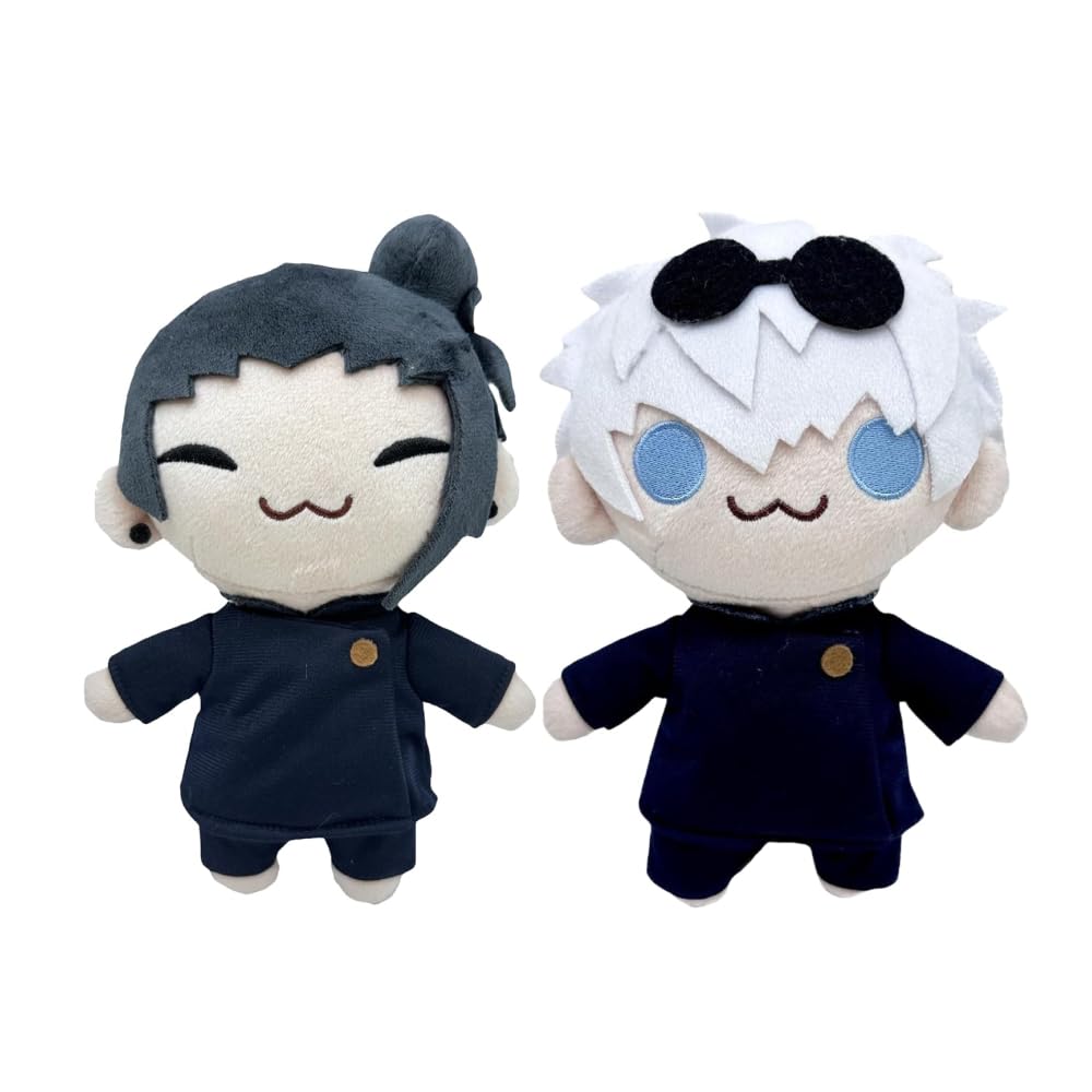 KralabreGojo and Geto Plush Toy Cute Cartoon Anime Plushies Doll Anime Game Character Dolls Stuffed Plushie for Kids Adults Fans Gift (2PC)