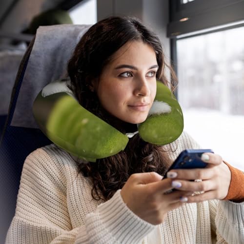 Almohada de viaje con relleno de poliéster negra miniatura 6