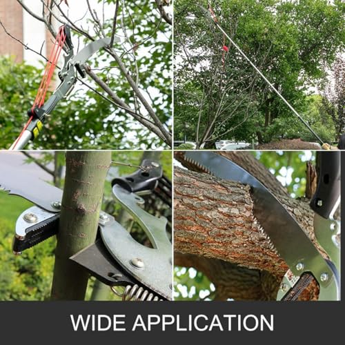 Retractable Pruning Saw, Tree Trimmer, Garden Pruning Tool, 3.5 .5 .5MHandheld Fruit Picker, Four Pulley System With Lightweight Aluminum Telescopic Handle For Branch Shears(Size:5.5m) - Image 8