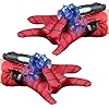 2 Set Kids Spider Hero Handschuhe, Super Spider Launcher Handschuh, 2 Launcher Spielzeug, Kinder Kunststoff Cosplay Handschuh Und 6 Sauger Darts + 2 Spinne Shooter Handschuhe, Pädagogische Spielzeug
