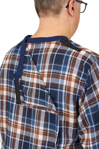 Ovidis Adaptive Nightshirt Pajama Senior Elderly Men - Stewart3