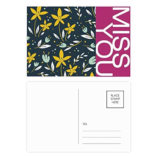 Carte postale fleur plante verte jaune peinture carte postale merci lot de 20