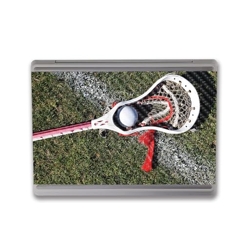 Image of MightySkins Carbon Fiber Skin Compatible with Microsoft Surface Laptop Go 3 (2023) Full Wrap Kit - Lacrosse Ball | Protective, Durable Textured Carbon Fiber Finish | Made in The USA