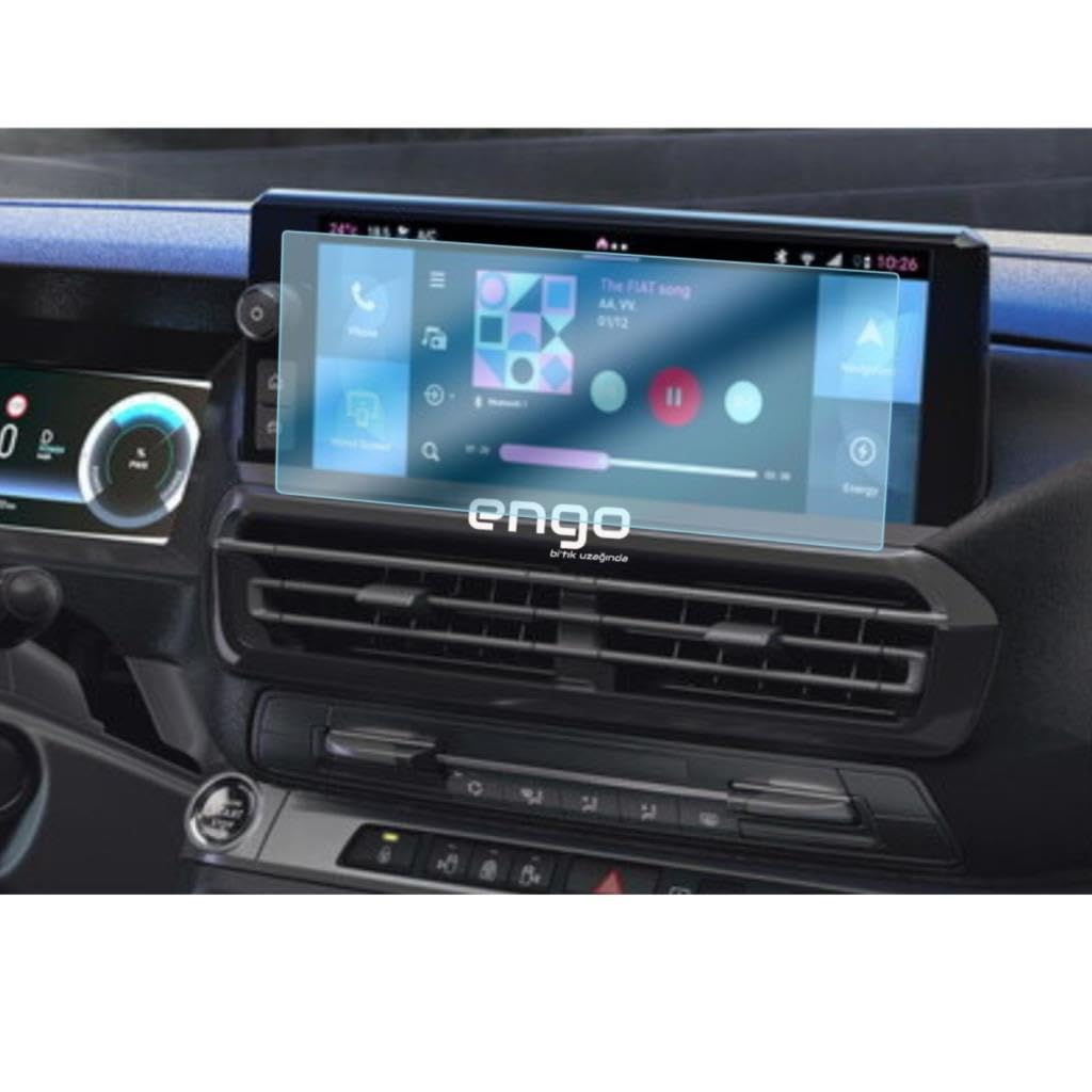 Engo Fiat Scudo 10 İnç İle Uyumlu Ekran Koruyucu Multimedya Nano Parlak