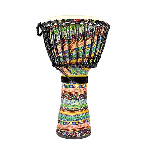 ENNBOM Djembe Lightweight African Drum Pattern Cloth Stitched Congo Hand Drum for Adults Beginners (10 in)