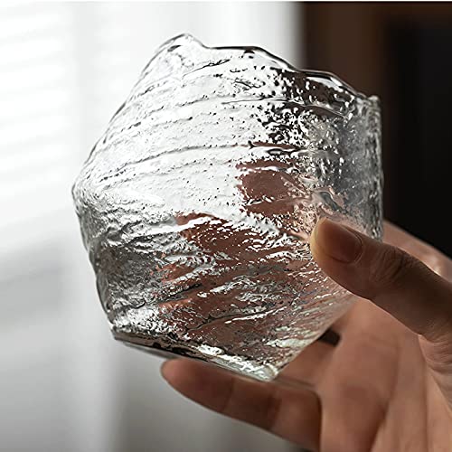 Set de 2 vasos de vidrio con patrón glaciar 12.5oz miniatura 4