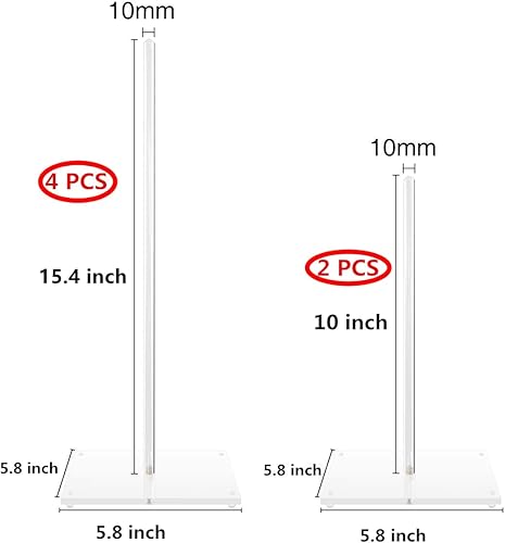 CY craft Soporte acrílico para donas, 6 piezas, soporte de exhibición de donas transparentes extraíbles para fiestas, bodas, cumpleaños, decoración