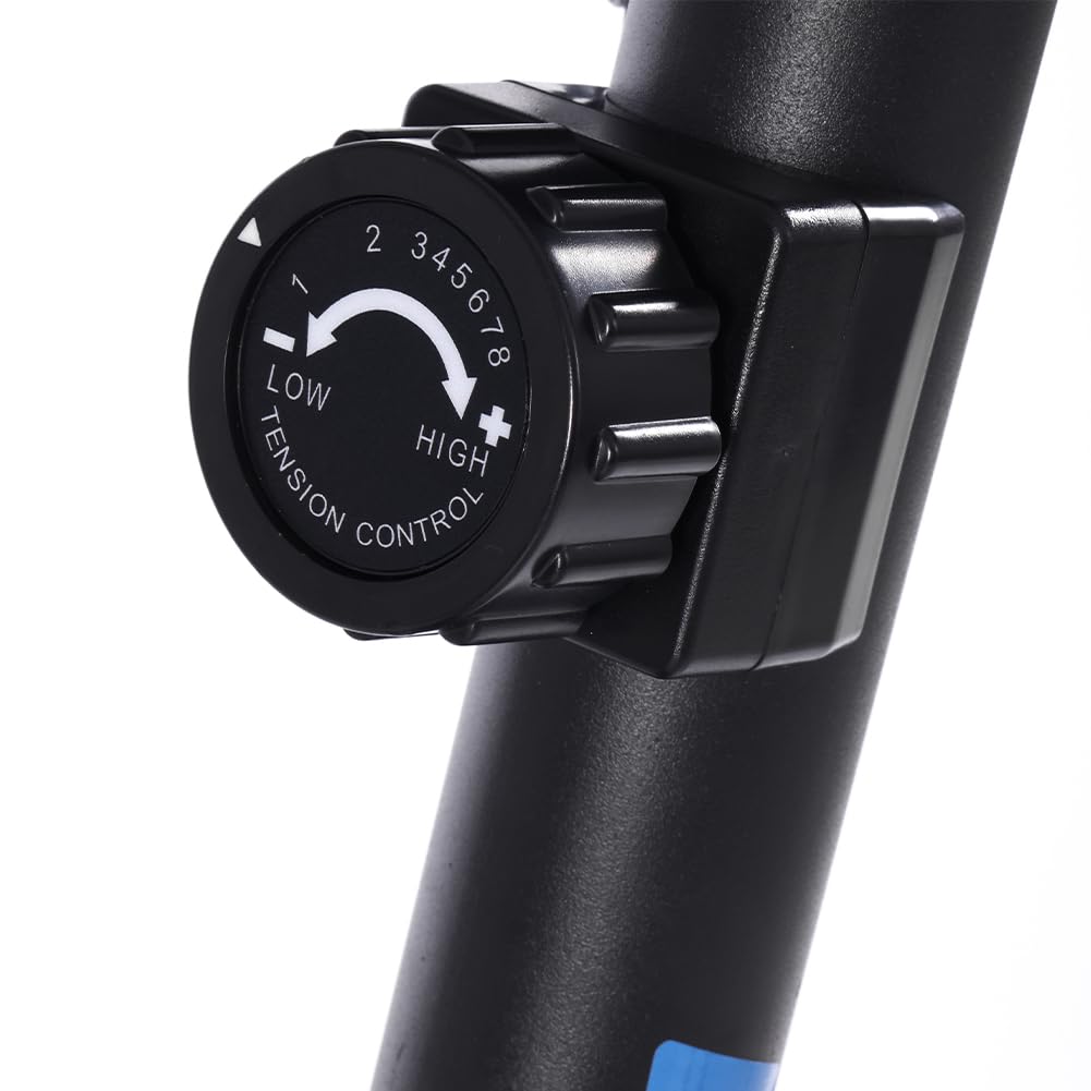 BAKAJI Cyclette da Casa con Display LCD e 8 Livelli di Resistenza, Spinning Bike Fitness per Allenamento Cardio, Gambe, Pancia, Fianchi con Sediolino Imbottito Regolabile