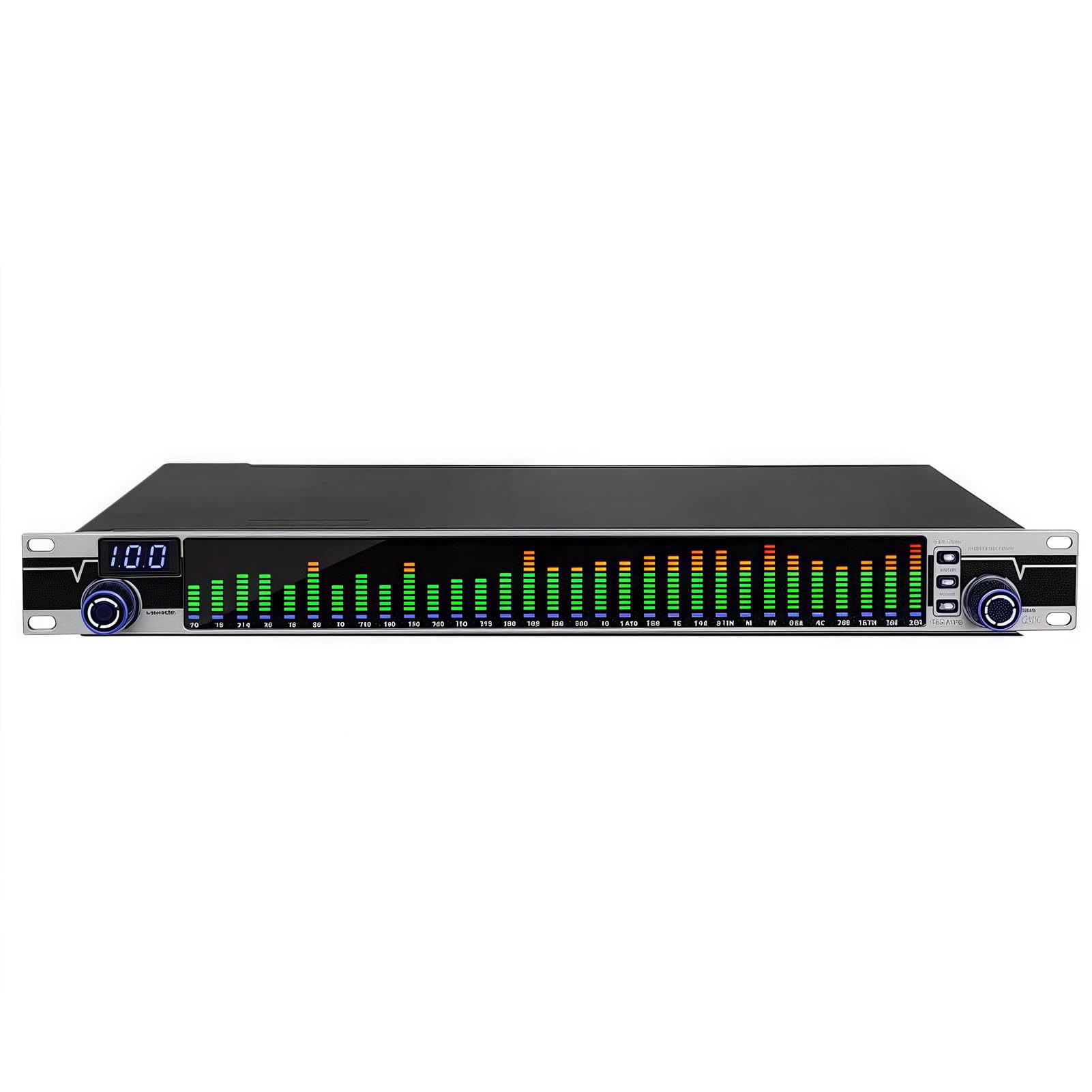 Ecualizador profesional analógico de etapa, ecualizador digital de 31 bandas para sistema de audio estéreo doméstico, pantalla LCD HD, chip de procesamiento DSP inteligente, procesador digital de
