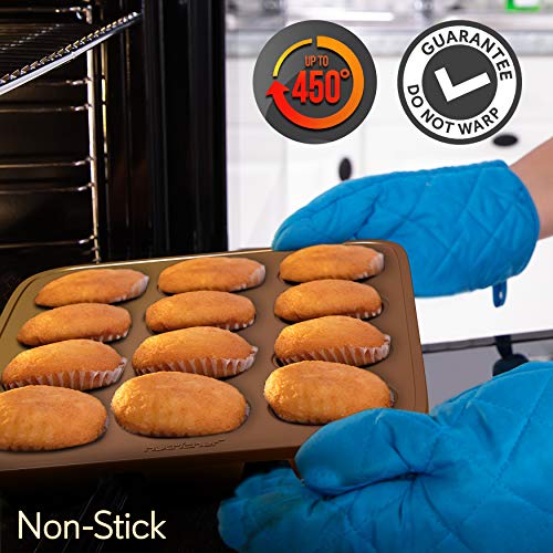 Nutrichef 20-Piece Nonstick Kitchen Cookware Set - Ptfe/Pfoa/Pfos-Free Heat Resistant Kitchen Ware Pots Baking Pan Set W/Saucepan, Frying Pans, Cooking Pots, Oven Pot, Lids, Matt Gold Nutrichef #TOP5