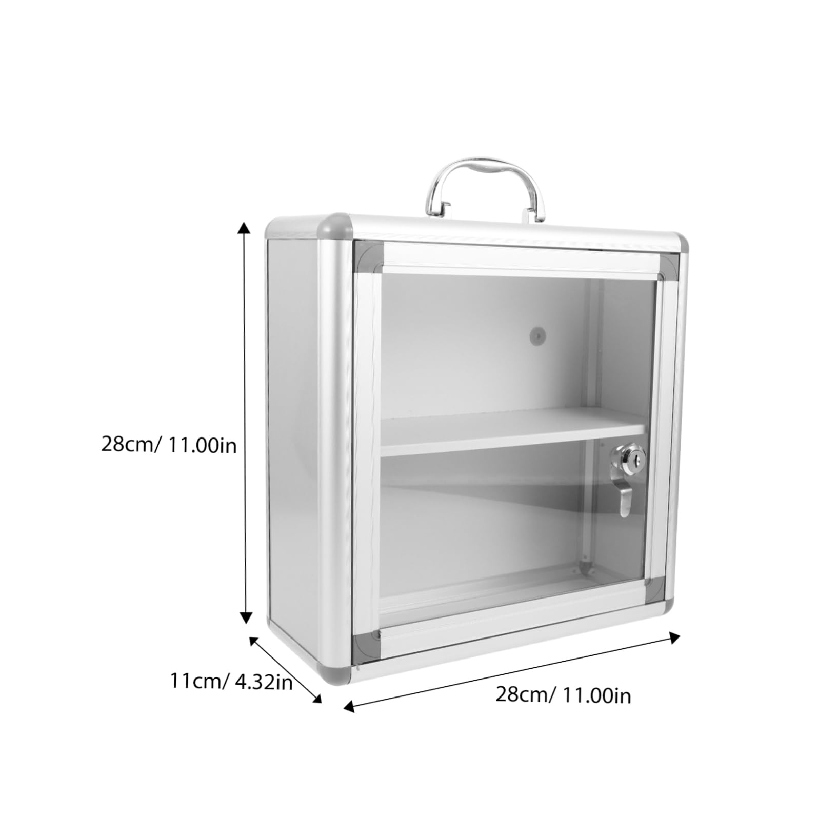 Cabilock Botiquín Caja de Pared Doble Compartimento de Metal Construcción Resistente y Fácil de Instalar para Uso en Lugares Públicos y Hogares